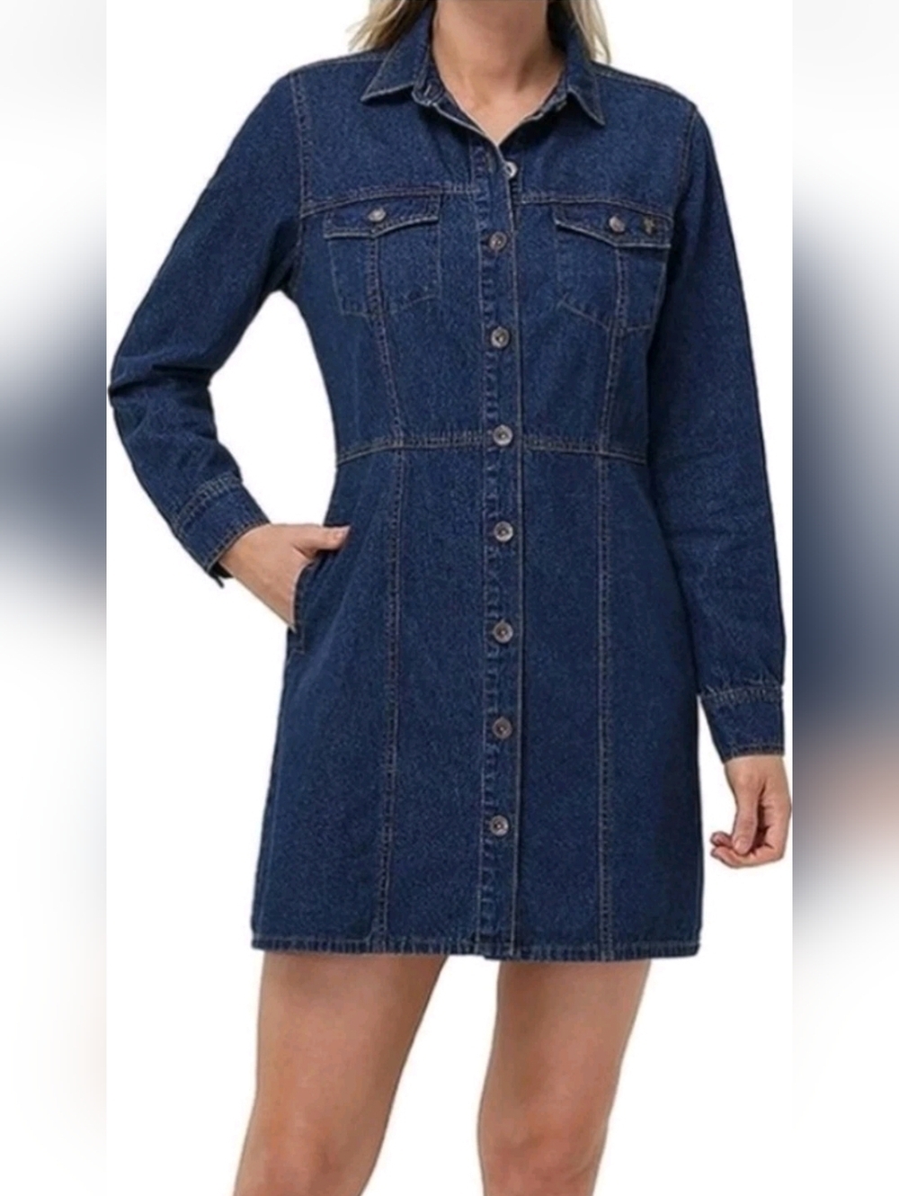 Frye Blue Denim Button-Front Shirt